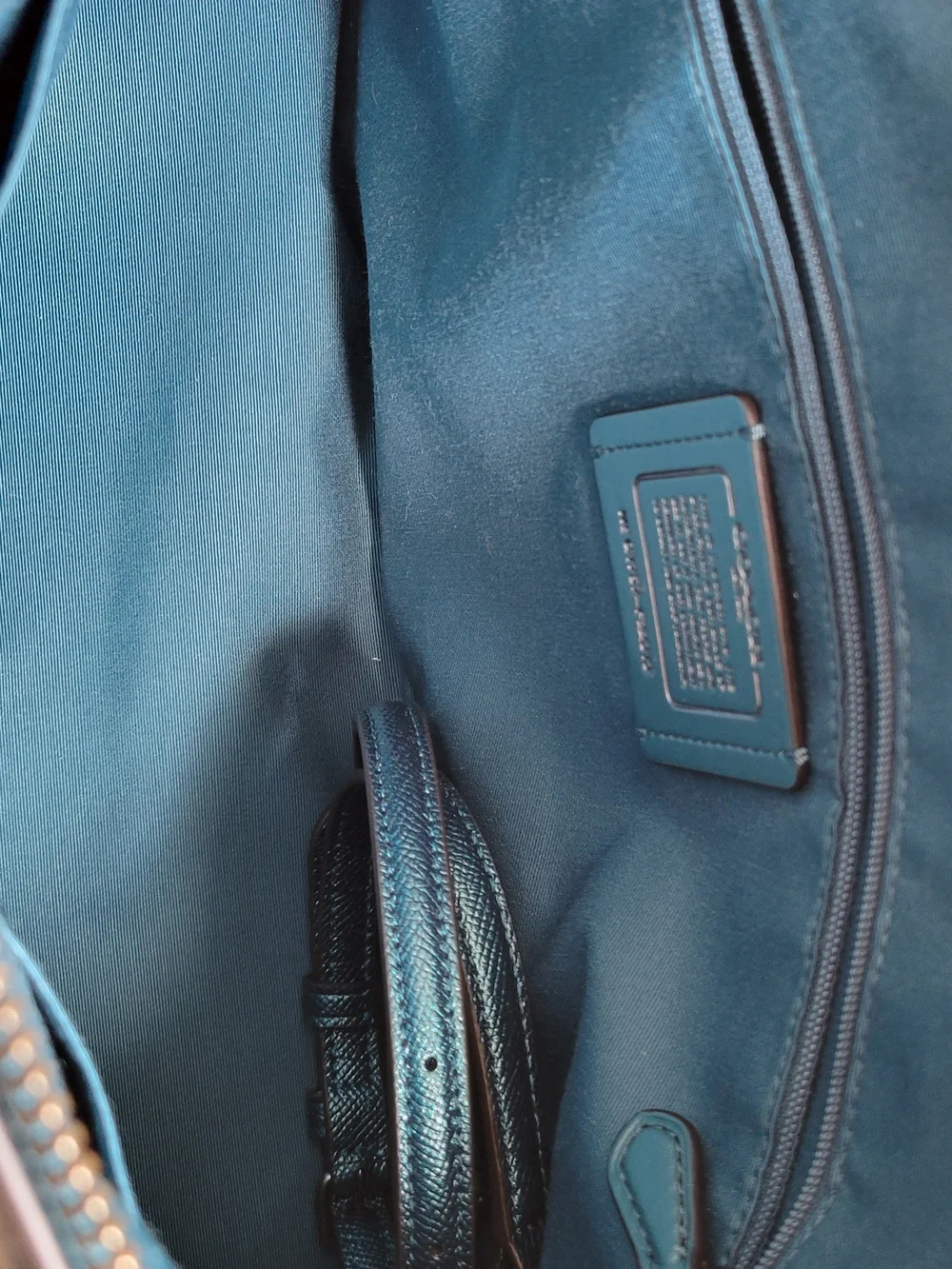 Brand New COACH Teal Dome Satchel - Shimmering Teal Leather